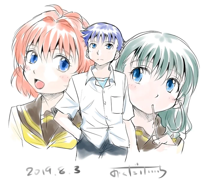 #一次創作作家のファンアート過去絵を躊躇なくさらします年代もバラバラ 