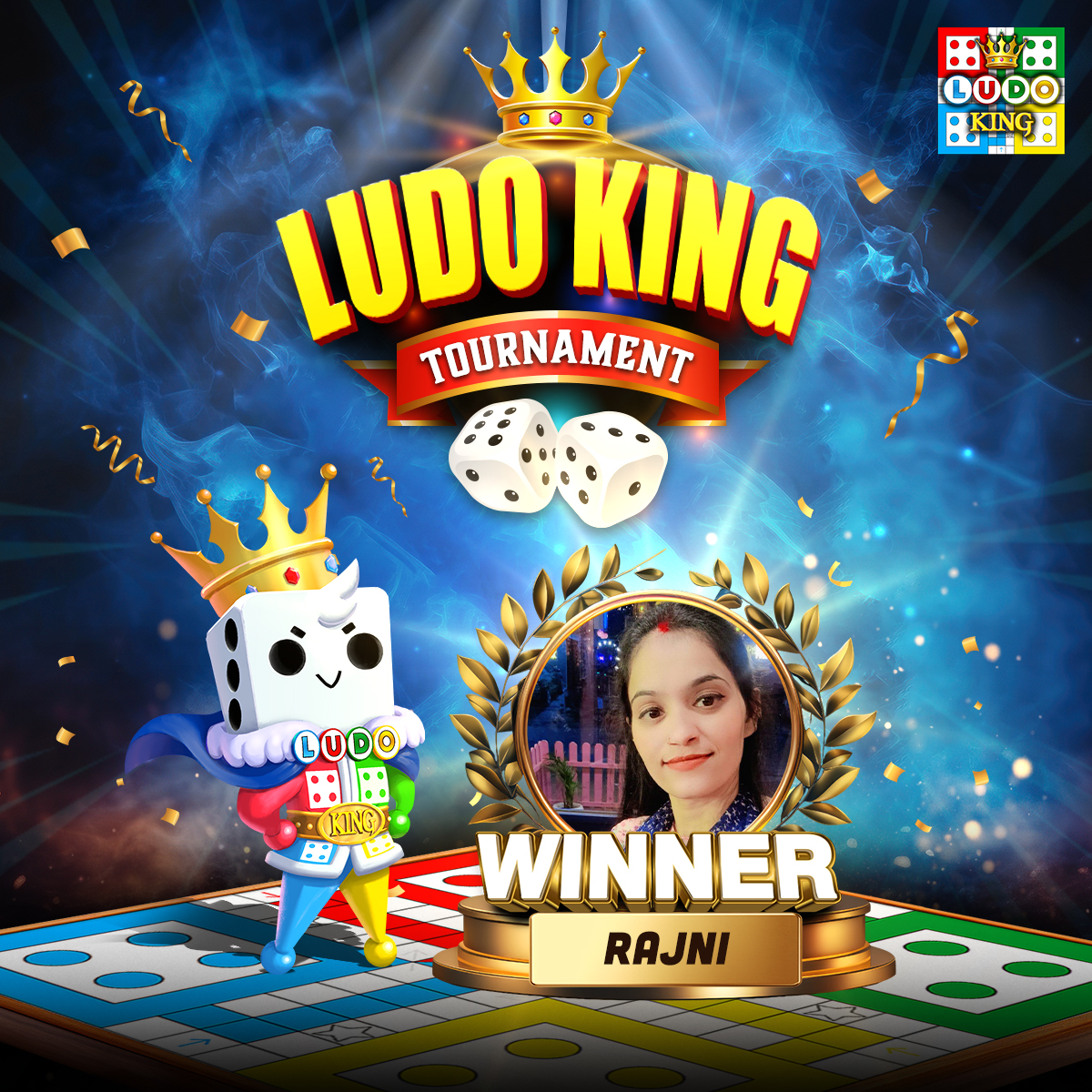 Congratulations to the winner of last week's Ludo King Tournament👑 Keep Playing #LudoKing #contest #contestalert #tournament #LudoKing