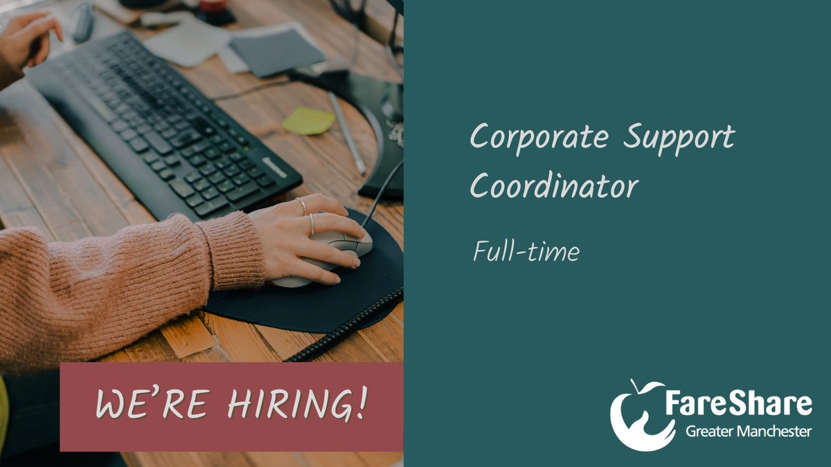 📷We’re hiring! bit.ly/FSGMCareers #FareShareGM #JobVacancy #CorporatePartnerships