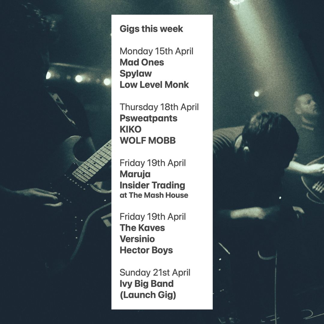 sneakypetesclub's tweet photo. Gigs this week, tickets: https://t.co/RJL4bx64tL https://t.co/wQriJXkHzX