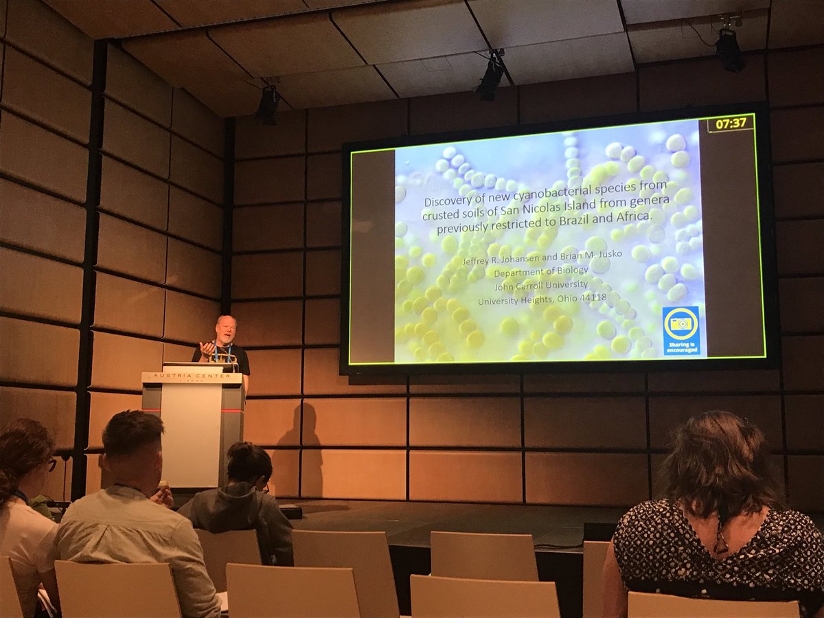 DrylandAlgae's tweet photo. All good things come in sets of three @ #EGU24. First intriguing insights 2 #Cyanobacteria diversity of San Nicholas by JR Johansen; followed by @briecology’s cyanosphere microbiomics, & then learning bout fire resilient cyano #biocrust in Australian #rangelands by W Williams. https://t.co/YPOm542hhh