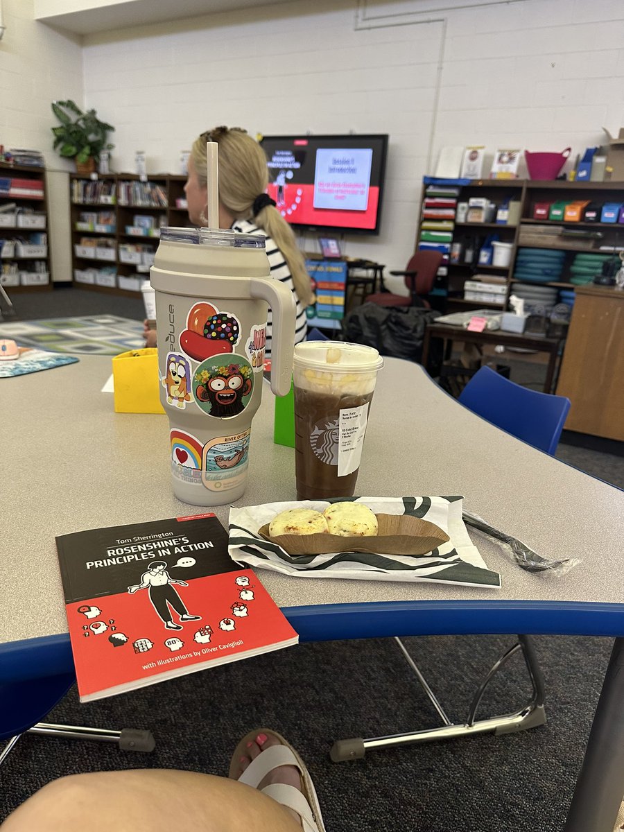 Good morning from the SRES Media Center: today we begin a morning book study to learn even more about the research behind WalkThrus. #roohoo #fcpsvanguard