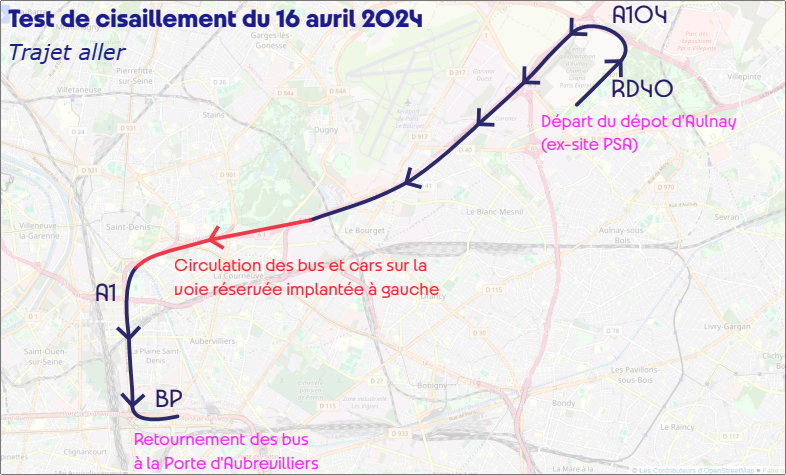 #Exercices Ce mardi 16 avril, deux exercices de circulation de bus sont organisés sur les voies réservées des jeux olympiques et paralympiques de Paris. 📅De 8h à 12h sur la RD40 et de 16h à 17h sur l’A1 🎯Double objectif : - tester les cisaillements et la circulation des bus