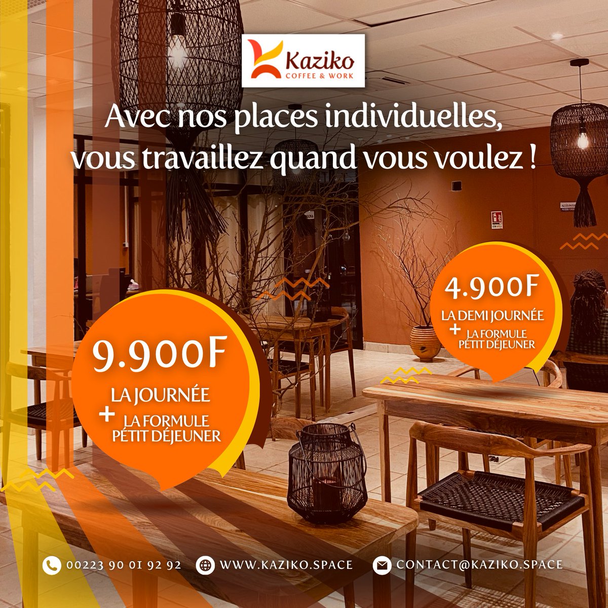 Kaziko_CofWork's tweet photo. Après la fête, vient la défaite ! 😇
C'est le moment de se motiver, de se concentrer et de donner le meilleur de soi-même.😌
Faites de nos offres individuelles un atout.
Bonne reprise ! 😉
#ZeroDelestage #Coworking #LocationSalleDeReunion #LocationDeBureaux #espacecafe #Bko #Mali https://t.co/tKwPm2xgP0