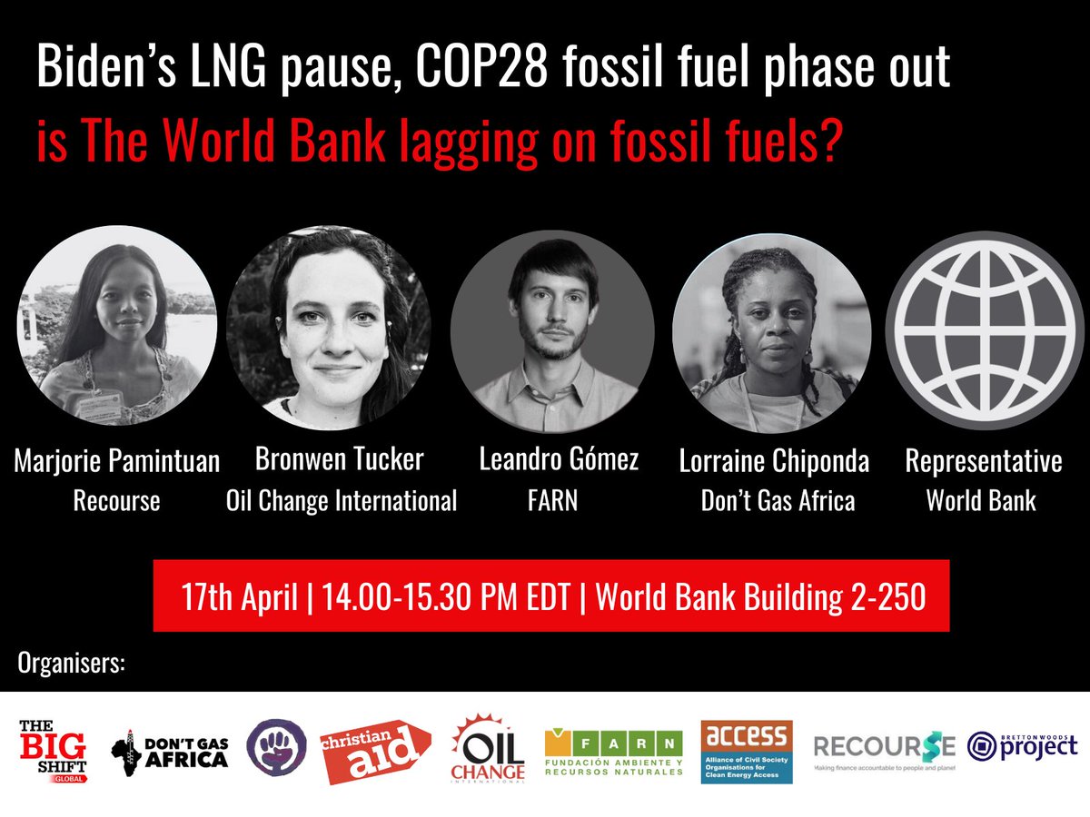 Is the @WorldBank lagging on #FossilFuels❓ We'll be back at the #WBGMeetings in Washington next week with leading lights in Global South NGOs to learn what communities really want from Multilateral Development Banks ✊#WorldBankWorldProblems