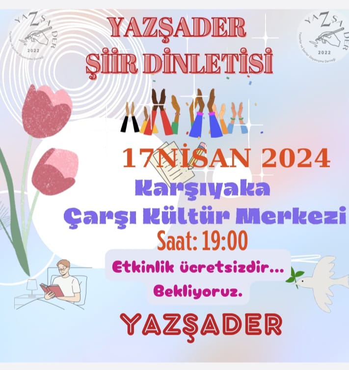 yazsader's tweet photo. İzmir'de bulunan tüm dostlarımızı bekliyoruz https://t.co/mv0scrXare