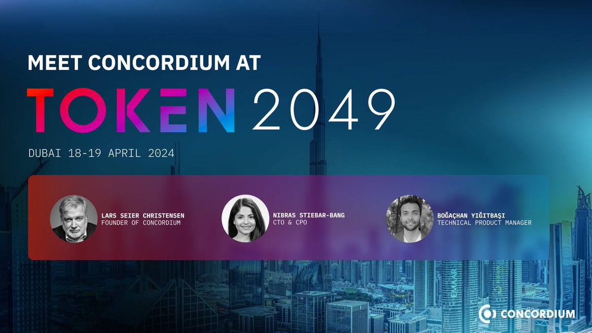 🚨 @token2049 is this week, join us there! 🚨 On the 17th a guild event will take place: Navigating AI & OnChain identity with ZKPs 🚀 This is your chance to learn more about @ConcordiumNet and some of our partners! Register here 👉lu.ma/concordiumduba… You will also have…