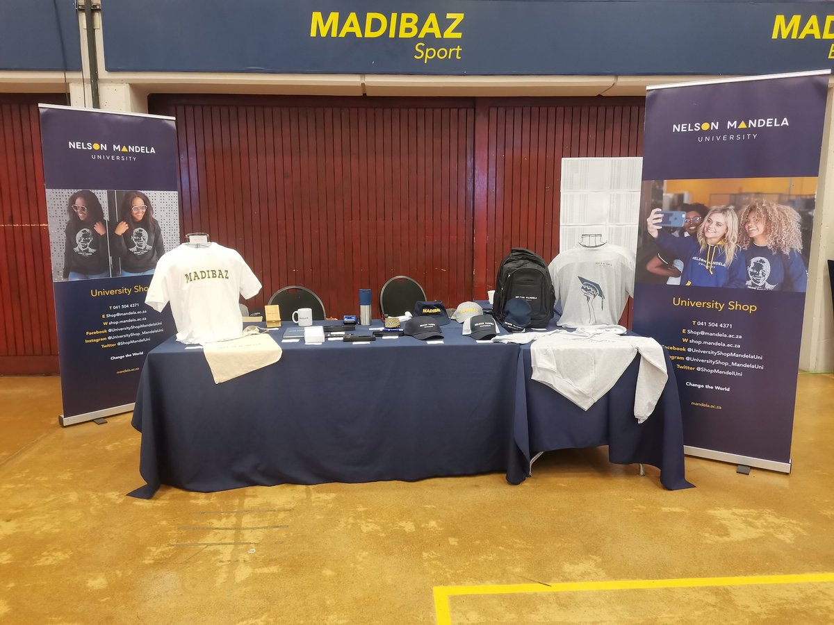 Rain or shine, graduation celebrations must go on! 🎓☔ Don't let the weather dampen your gift-giving spirit. Find us inside at the back of the @MandelaUni Indoor Sports Centre! #mandelauniversityshop  #MandelaUniGrad24 #GraduationGifts