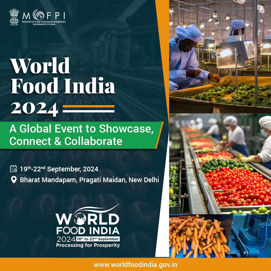 Explore exciting investment opportunities in India’s fastest-growing sector, the #foodprocessing industry!
 
Interact with top global & domestic industry leaders, entrepreneurs & investors at #WorldFoodIndia2024.

📍: Pragati Maidan, New Delhi
📅 : 19th-22nd Sept 2024

#WFI2024