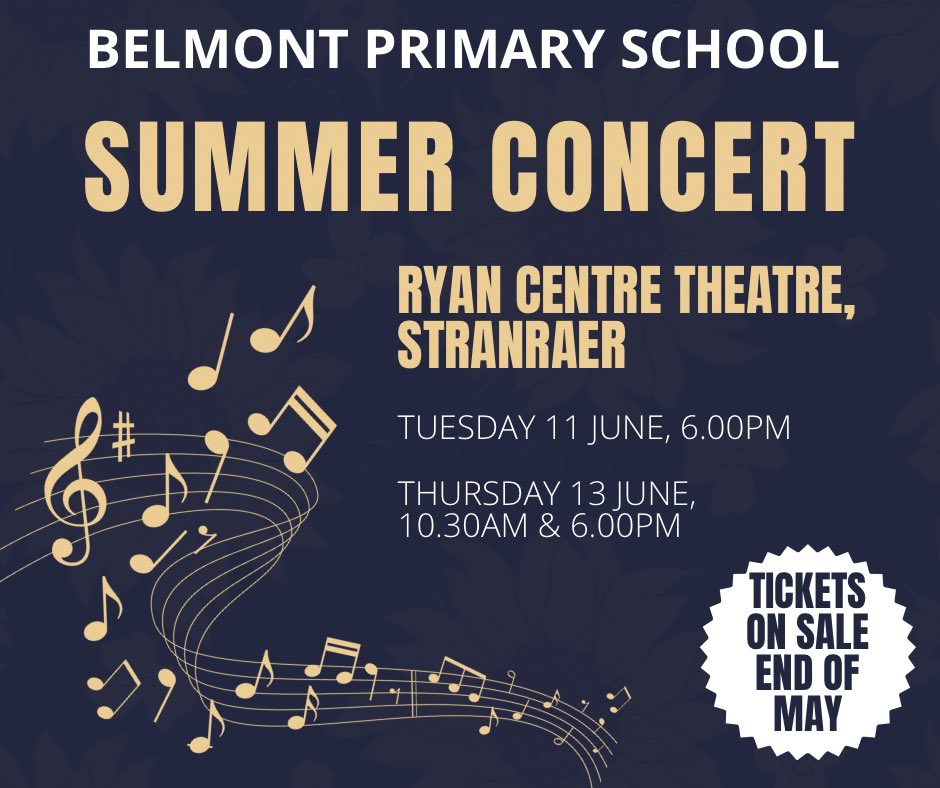 Save the date! 🎶 🎭 Performances of our Summer Concert will take place on: Tuesday 11 June at 6pm Thursday 13 June at 10.30am Thursday 13 June at 6pm Tickets will go on sale w/b Monday 27 May 2024.