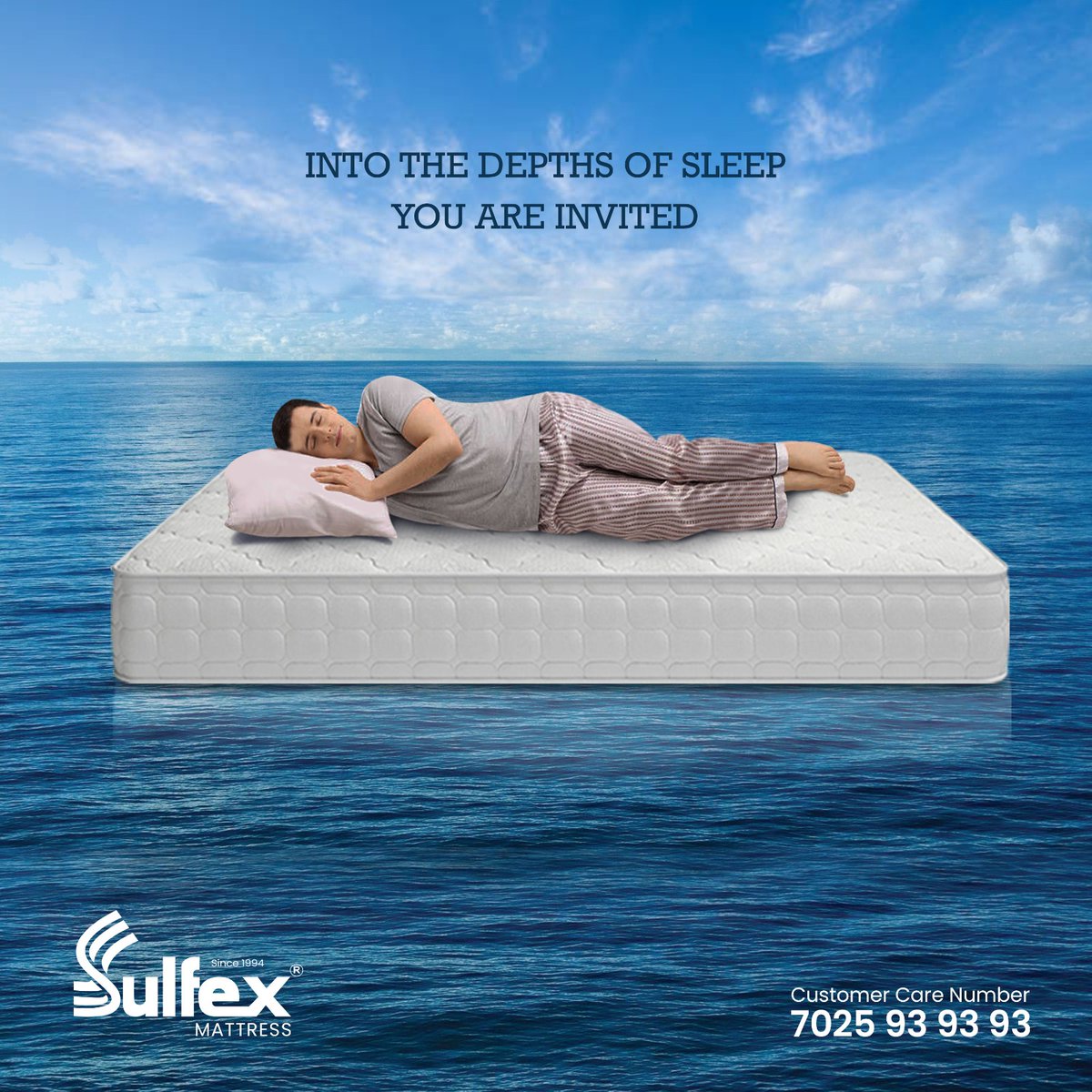 Dive into the depths of sleep with Sulfex mattress

#SleepBetter #GoodNightSleep #QualitySleep #DeepSleep #HealthySleep
#Bedding #Bedroom #Relaxation #Luxury
