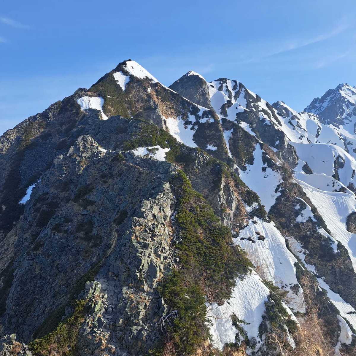 西穂山荘テン泊からの　独標