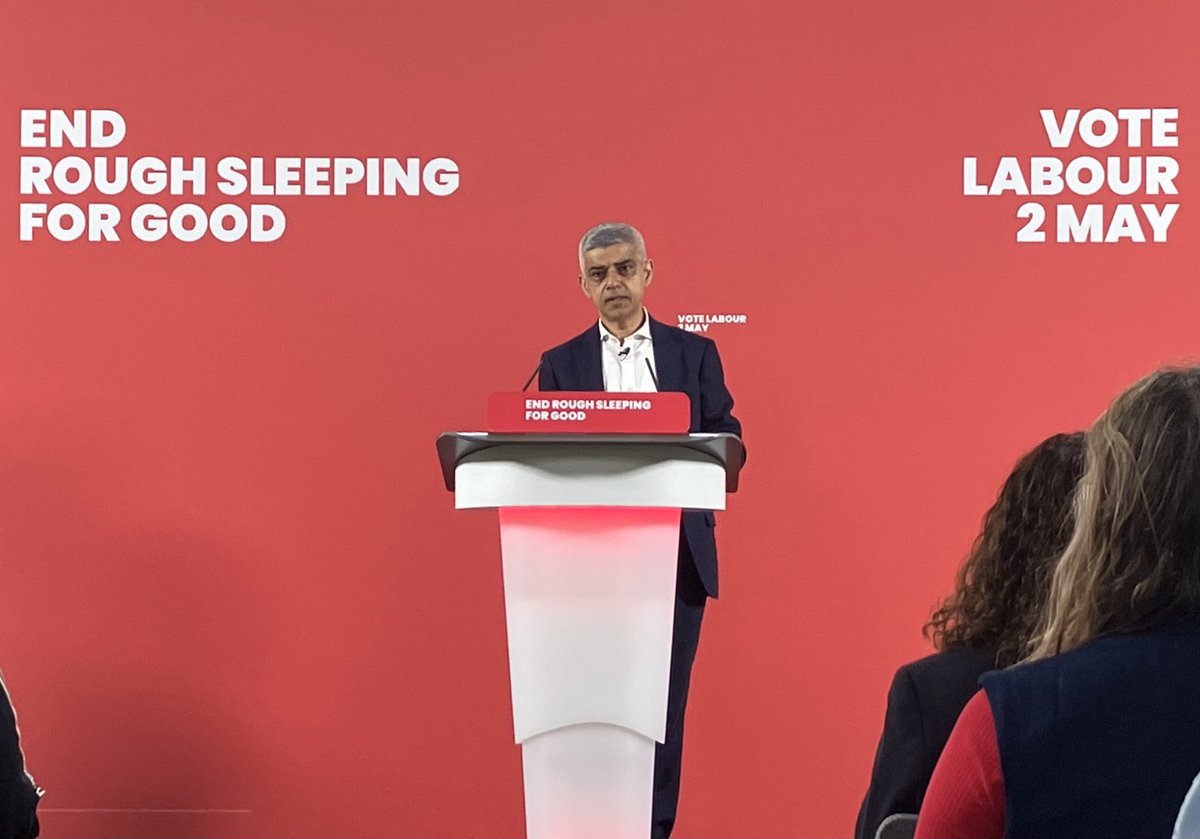 Great to be with homelessness sector and local authority leaders today to hear Sadiq Khan pledge to end rough sleeping for good by 2030 if re-elected.
Allowing homelessness is a political choice. Let’s hope we see a commitment from all parties on this. ⁦