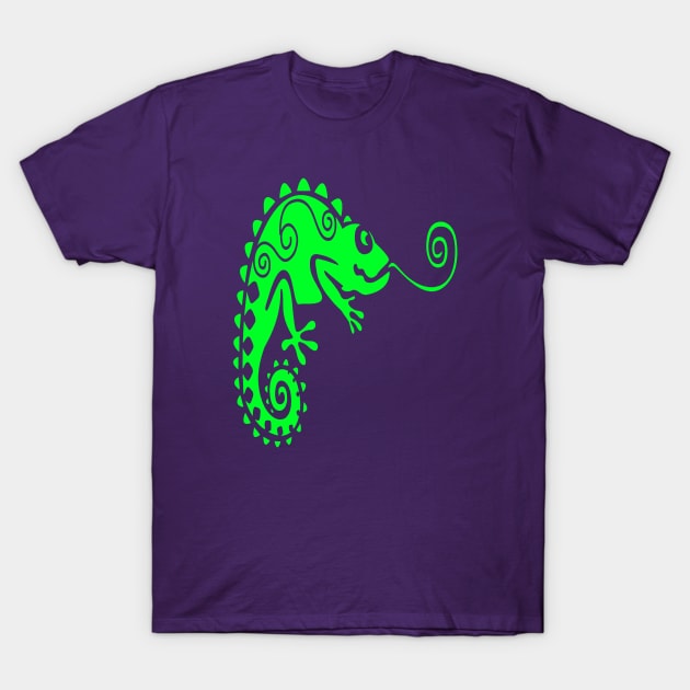 Cute Bright Green Chameleon Cut Out Style Illustration - Chameleon Art - #TShirt #TeePublic #chameleons #chameleonlover #chameleon #chameleonlove #chameleonlovers #chameleonmom #reptiles #reptile #lizard #pets #cutout #matisse teepublic.com/t-shirt/593322…