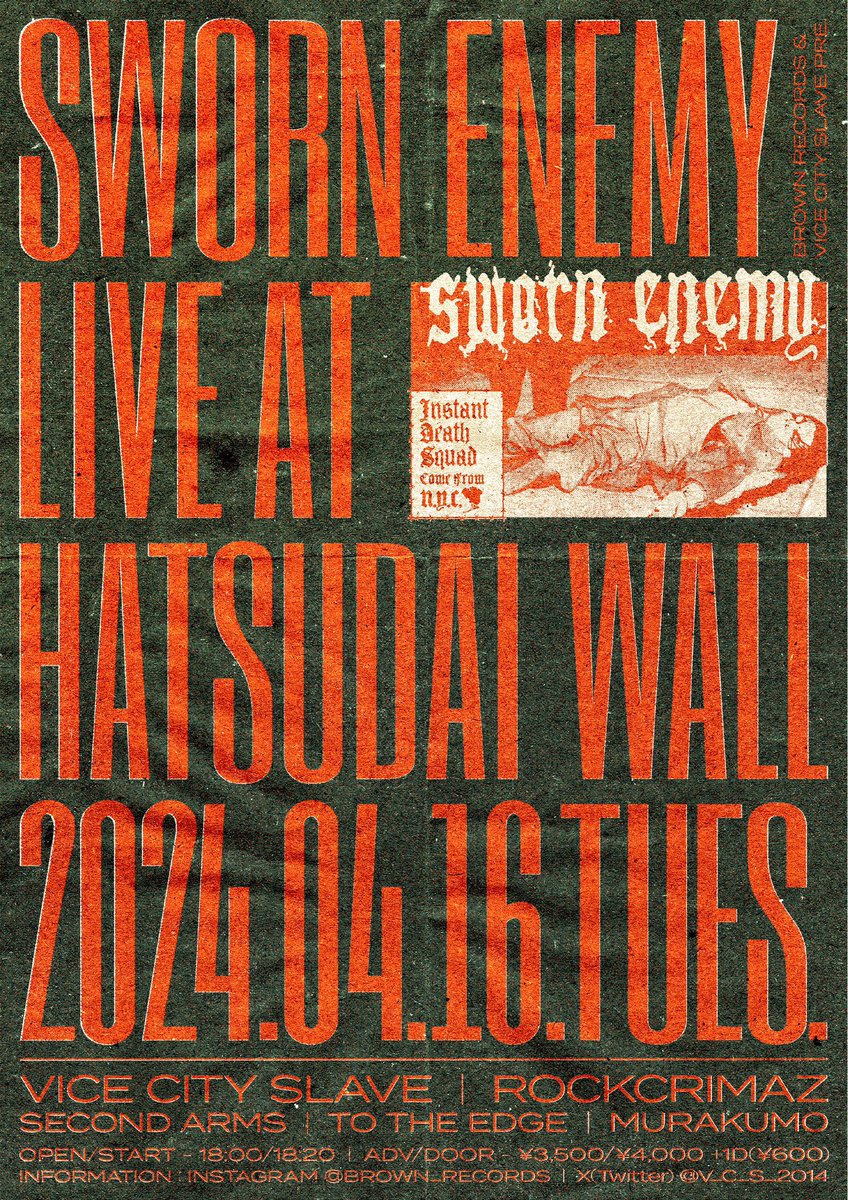 shotgun7823's tweet photo. 明日のSworn Enemyツアファイ、マジで見た事ない人はTO THE EDGEを絶対に見て欲しい。初めて対バンしてからもう9年近く経とうとしてて昔からカッコよかったけど今のTTEはホントにヤバいです!度肝抜かれるぜ。
NPNGの0:50〜で完全にサタン降臨してしまったよね。
SEと共に見逃し厳禁です💥
#NGPOSC https://t.co/uO8l1eOhK0