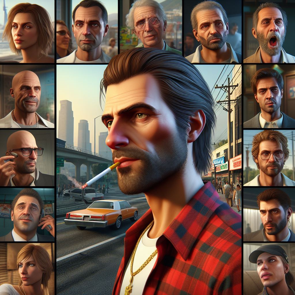 Some characters from GTA generated by AI #virtualreality #GTA5AI #gameart #AIArtwork #GenerativeAI #GTA6 #deepfake #gamers #3D #characterai #characterdevelopment