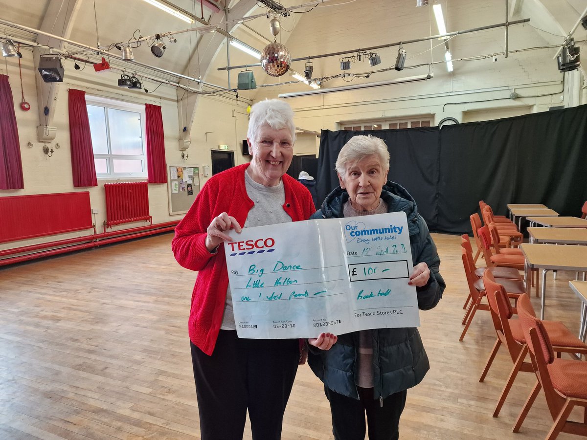 Big Dance Little hulton recieved £100 today from my golden community groups donations. Amazing group not only keeping fit with their chair dance sessions but also arranging day trips for their members. #Tescowalkdencommunity @JhJeni @jcarrington1974 @elainefox18