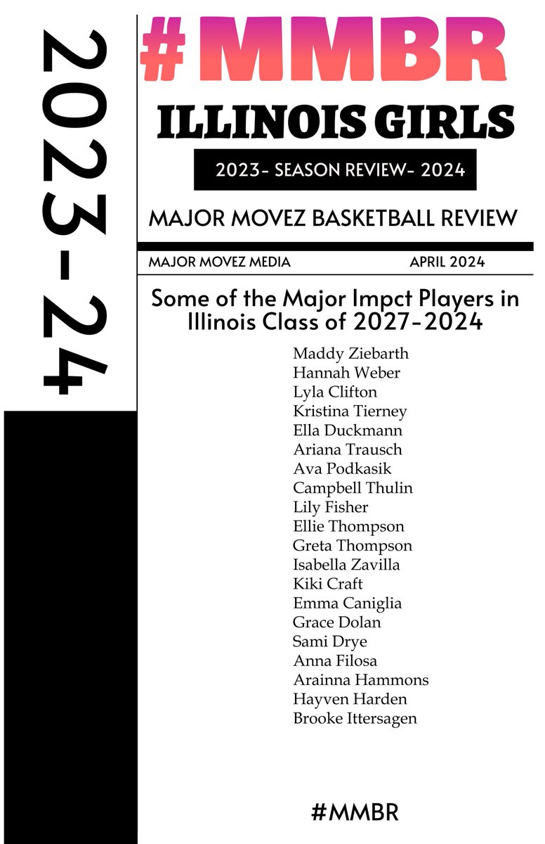 #MMBR Illinois Girls Season Review 23-24 Major Impact Ballers @MajorMovezMedia @MajorMovezTV @lyla__clifton @KristinaT1erney @lily_fisher3 @gretathomps0n