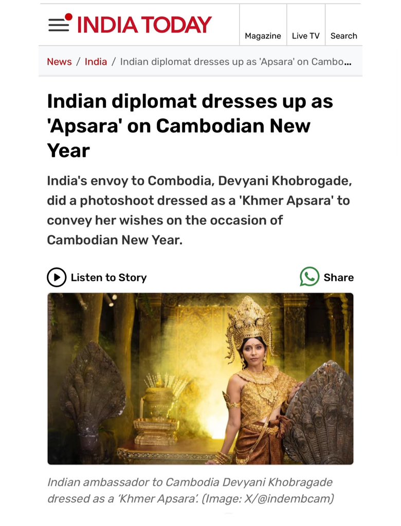 Please tell me this is a joke and that’s not the senior most envoy of India in Cambodia?? Please tell me ….
