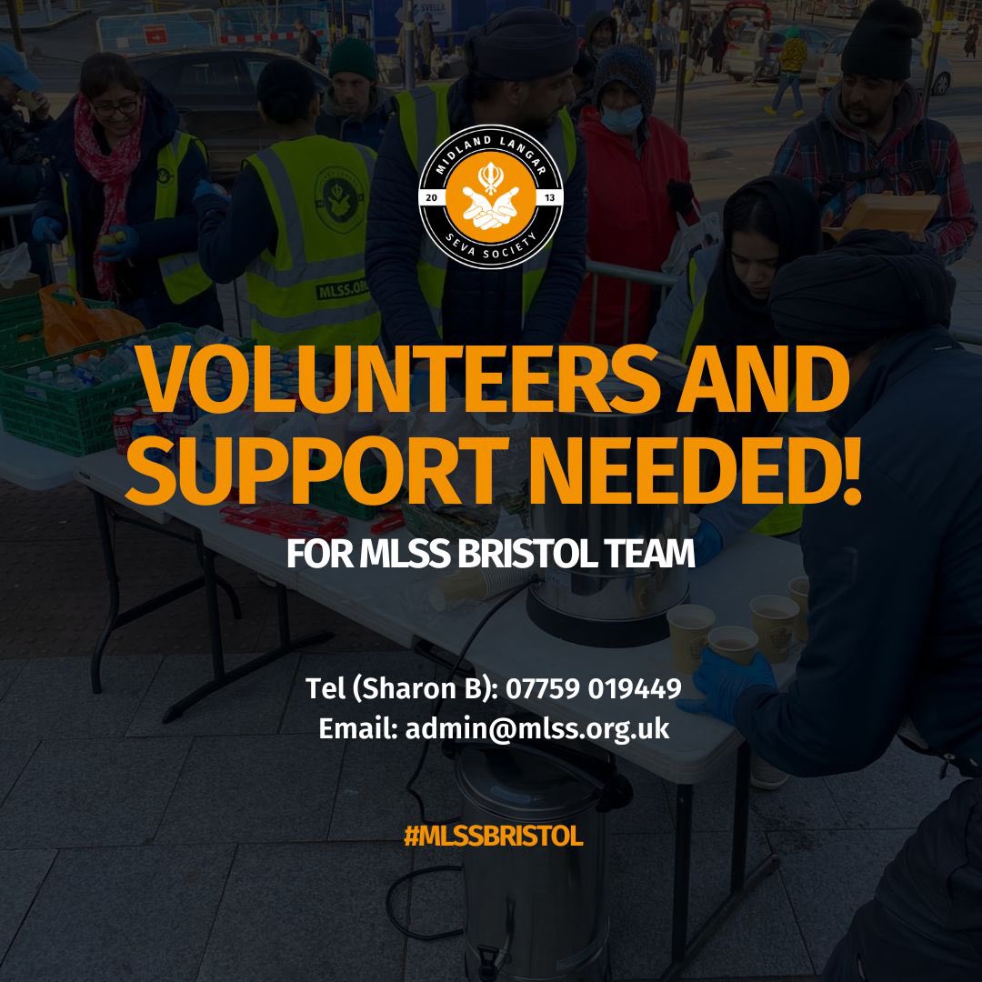 We require support and volunteers for our MLSS #Bristol team - please get in touch today 🤝🏾 #MakeADifference
