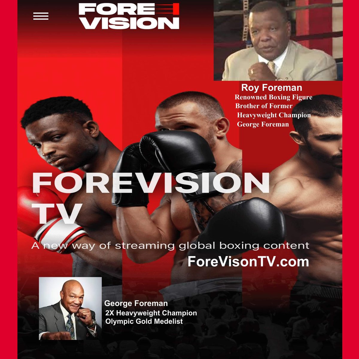 Announcing that I am an intricate part of ForeVisionTV. Working in close unison with Roy Foreman. forevisionTV.com #boxing #georgeforeman #sports #liveevents #ko #celebrities #martialarts #hollywoodentertainmentnews #wrestling #womenownedbusiness #extremesports