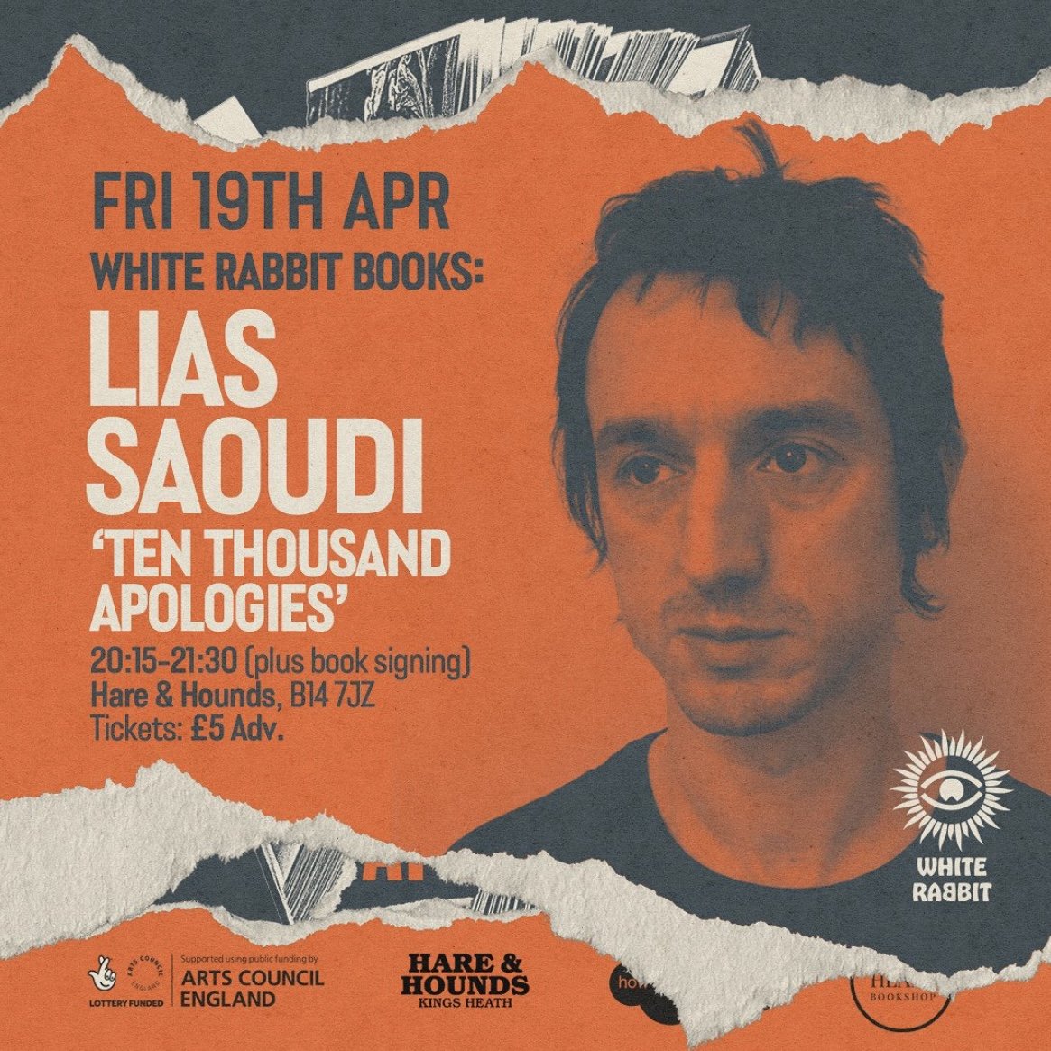 This Friday night we're heading to Birmingham for a double header with @MrRichardNorris and Lias Saoudi, as part of the Heath Bookshop's new festival with @hareandhounds They'll both be in conversation with @DanielDylanWray and then signing copies 👉 the-heath-bookshop.eventcube.io