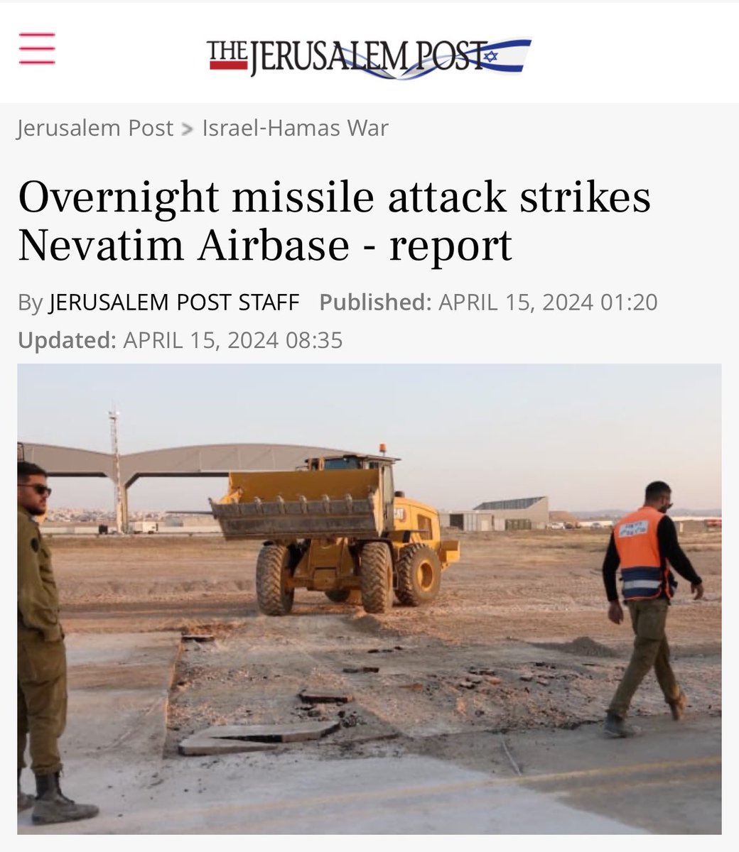 @Auzqn 😂😂😂 if it was effective, ere was no nid for the US and UK assistance. As if the assistance was not enough, 9 missiles penetrated Israel and hit intended targets. So much for the mivh touted impregnable Iron Dome