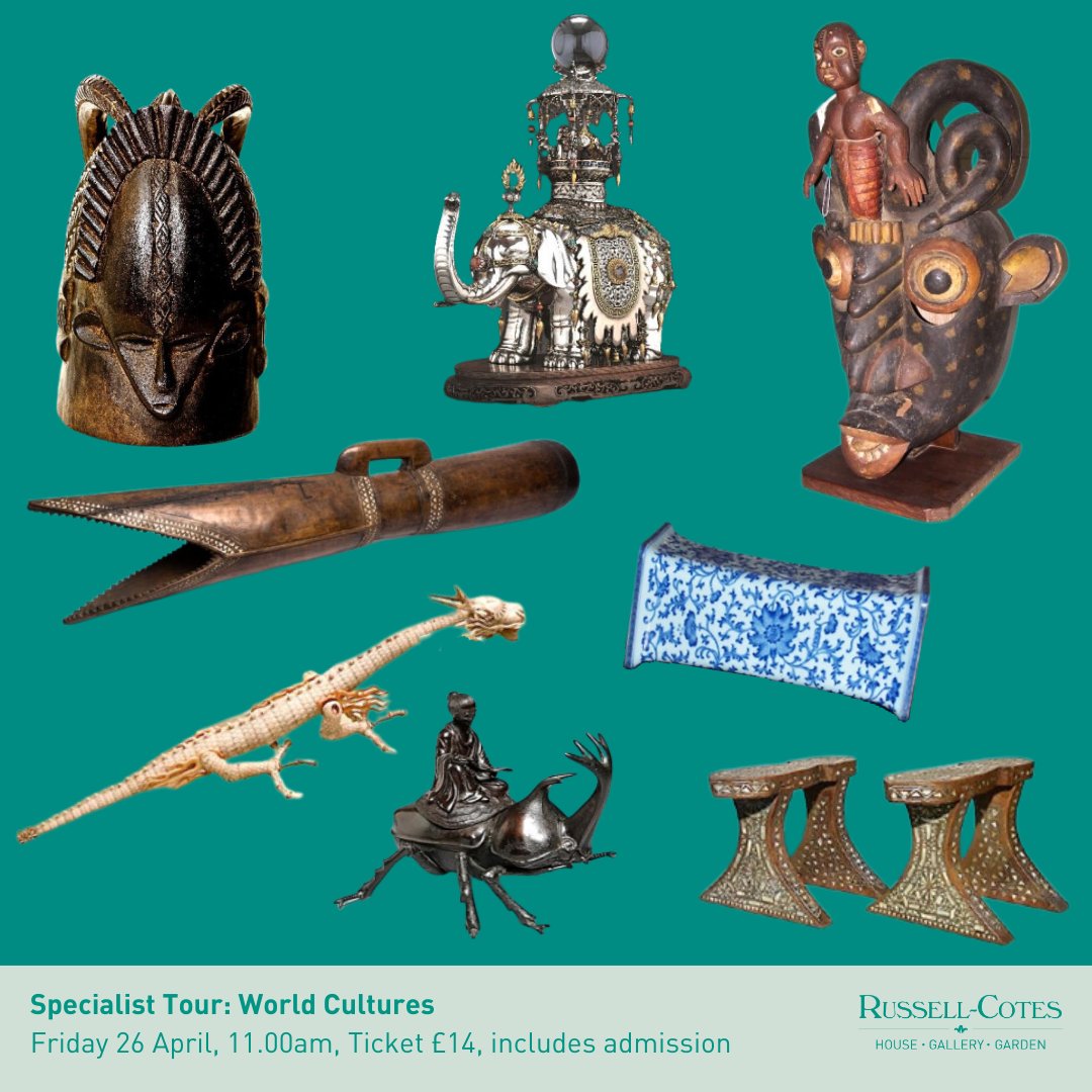 There is still time to book onto our World Cultures Tour that takes place on Friday 26 April, to find out about some of the object from Annie and Merton's world travels. 📅 Friday 26 April, 11am 🎟️ £14, including admission russellcotes.com/specialist-tou…