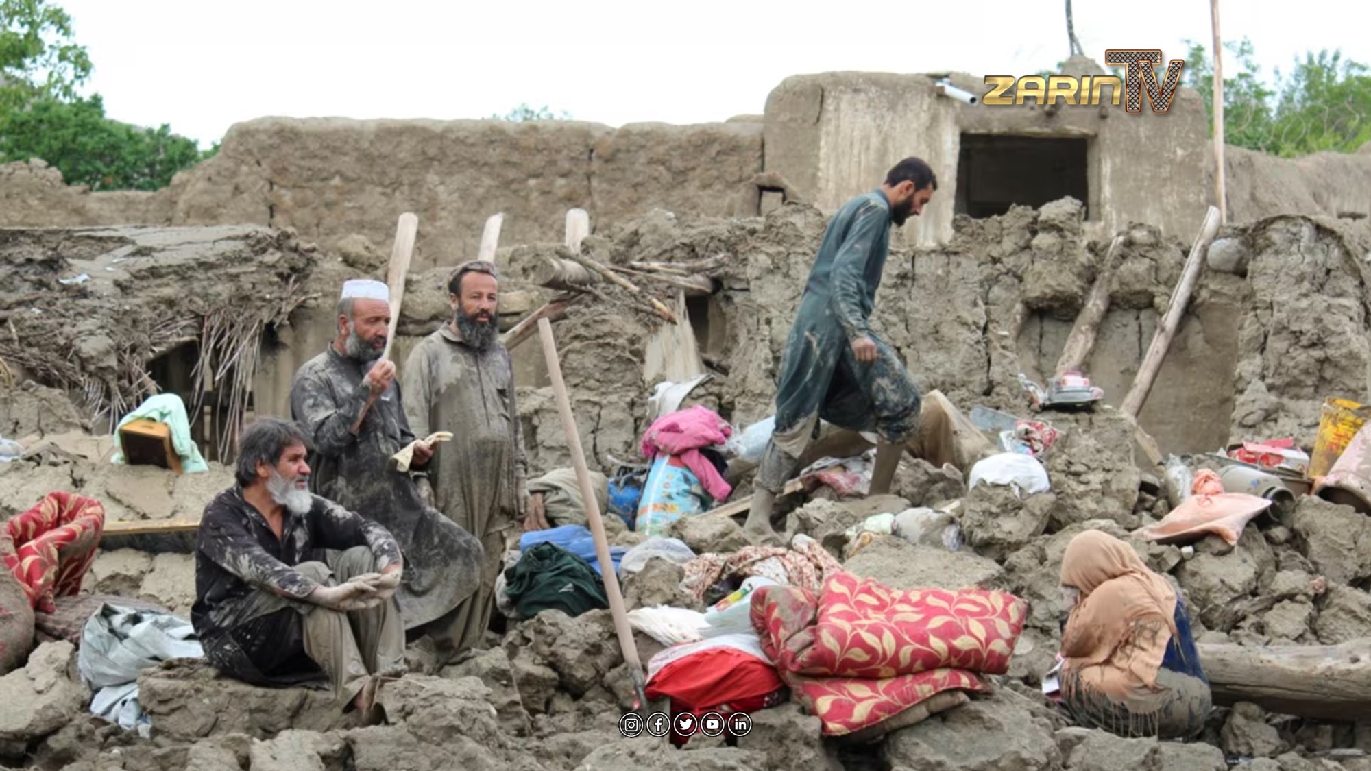 Two children died in Nangarhar province due to the roof collapse and flood