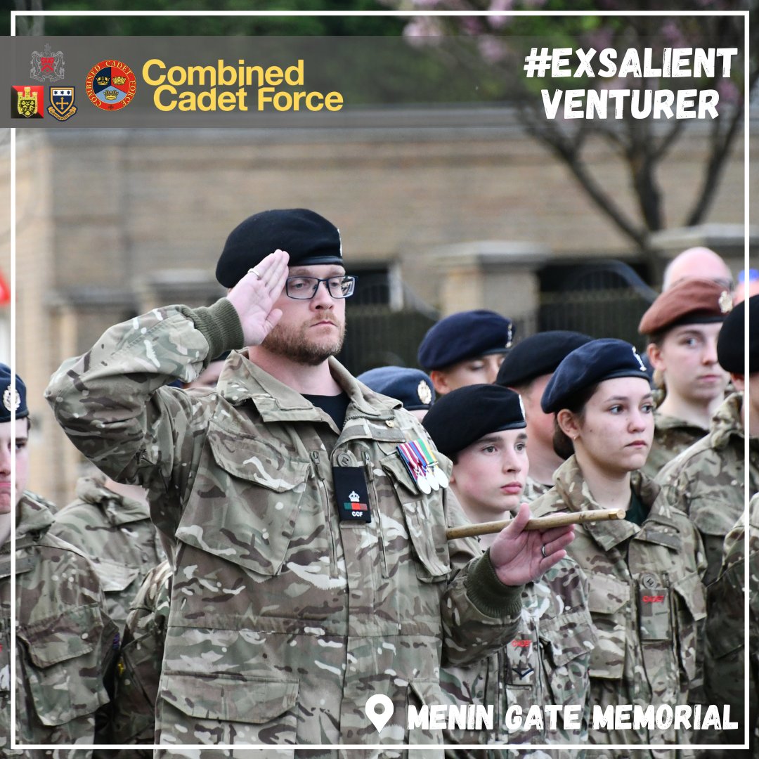 Cadets from @PatesGS, @StEdwardsChelt, and @thomashardye CCF's paraded in the Menin Gate Last Post Ceremony. 
Cpl Jacob M, representing SES CCF, laid a wreath at the memorial, honoring the memory of the fallen. 
#ExSalientVenturer #StEdwardsCCF #CombinedCadetForce @cf_ma7330