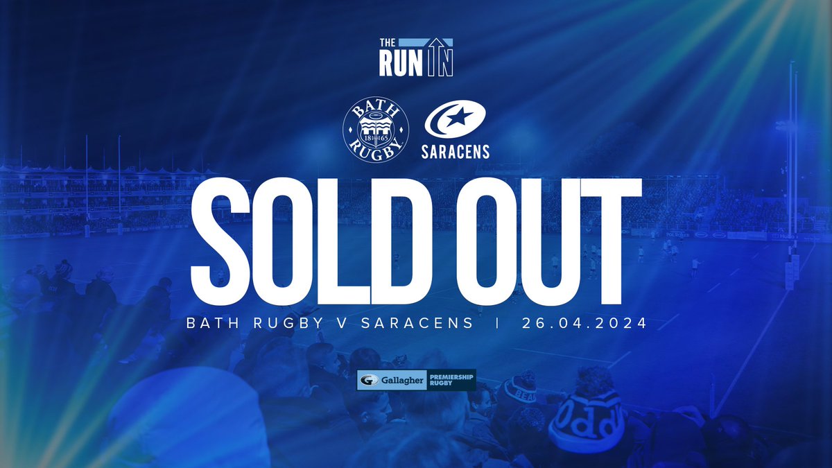 You've gone and done it again! Our Round 16 fixture against Saracens is now SOLD OUT!👏🕺 🪩 80s night 🏉 Elite rugby ✨ Friday night lights It's going to be a full house when we welcome the current @premrugby champions to The Rec next week! Who's excited?!
