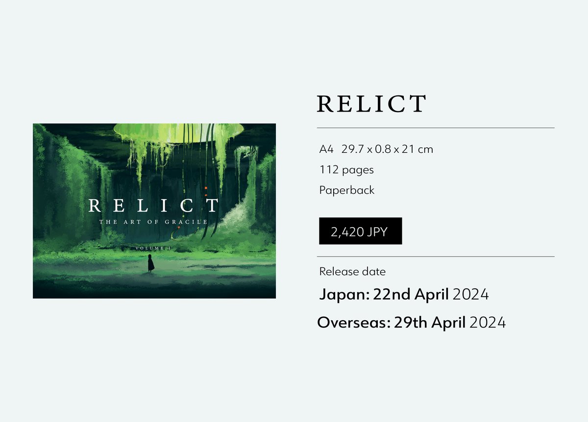 gracile_jp's tweet photo. 画集発売日
日本国内：2024年4月22日
海外：2024年4月29日

Release date of my art book
Japan: 22nd April 2024
Overseas: 29th April 2024 https://t.co/hFTTI8ZY8K