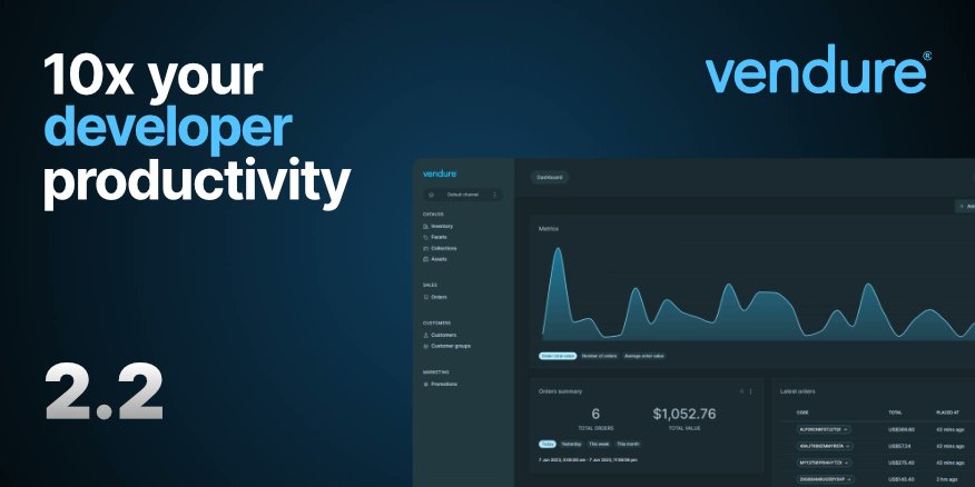 📢 Vendure v2.2 is out!  

This release brings perf increases of up to 65x 🤯, as well as radically faster DX with our all-new CLI  

Welcome to the most powerful open-source e-commerce platform