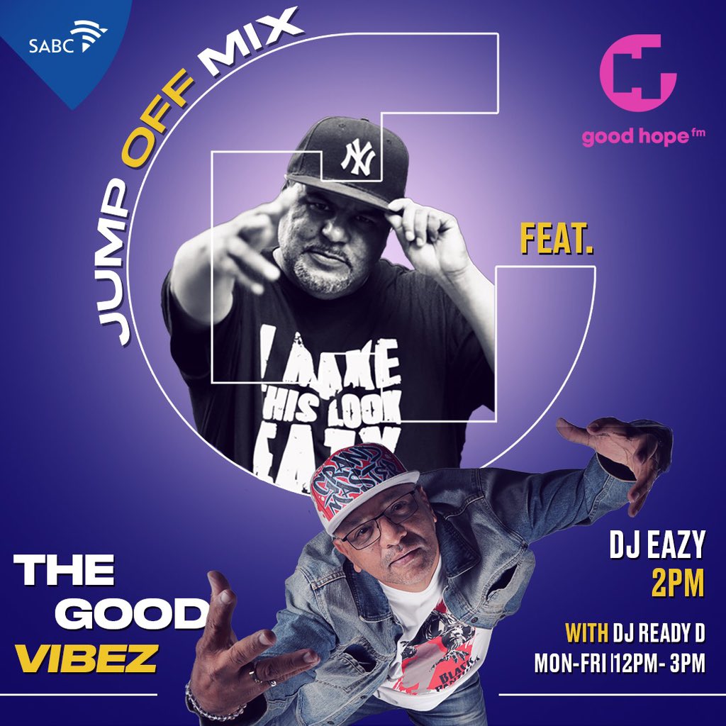 Get ready for a dose of good vibes! Join @djeazysa on #TheJumpOffMix as he sets the tone for your week with awesome tunes! #CapeTownsOriginal 📻❤️