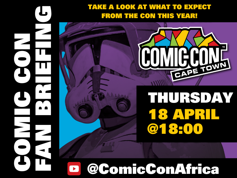 Join us as we unpack all things happening at #ComicConCapeTown this year from guests, activations, KidsCon, programme, and so much more. 📅 Thursday, 18 April on YouTube Set your reminder here: youtube.com/watch?v=i3HFn7… so that you are notified when we go live!