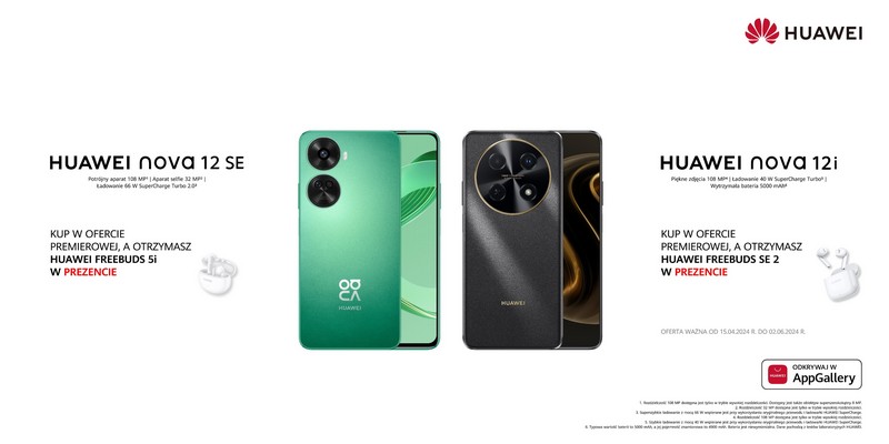 TECHNOSenior1's tweet photo. Huawei CBG wprowadza do sprzedaży w Polsce swoje najnowsze dzieła sztuki technologicznej - seria nova 12. Ta ekskluzywna linia debiutuje z trzema modelami: #nova12s, #nova12SE oraz #nova12i.
Jedną z najbardziej przyciągających cech tych smartfonów jest ich olśniewająca stylistyka, która zachwyca każdego miłośnika nowoczesnego designu. Ale to nie wszystko, co oferuje seria nova 12.
@PolskaHuawei 
https://t.co/pa6VlJ5O9e