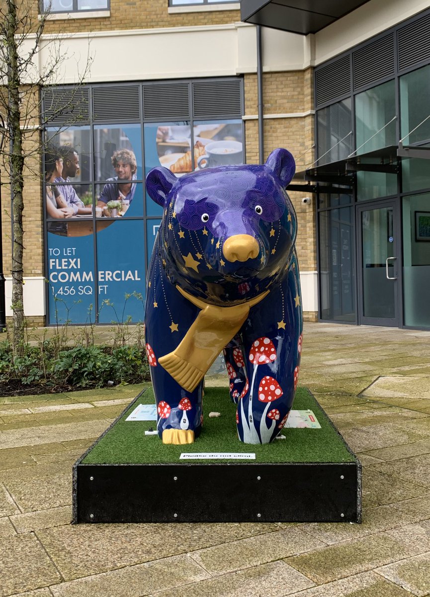 Inopinatum #Gallery365in2024DailyPrompt Not expecting a purple bear, with scarf, in Kingston upon Thames