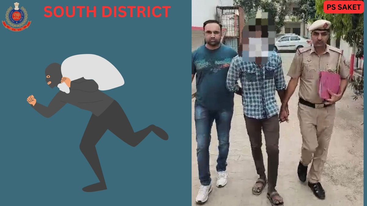 DCPSouthDelhi's tweet image. Saket Police Staff crack Gurudwara theft case

Former Gurudwara guard arrested by Saket Police

01 Motorcycle bought with stolen funds, Rs. 9000 cash &amp;amp; duplicate key of donation box recovered

#CrimeSolved
#CrimeFighters