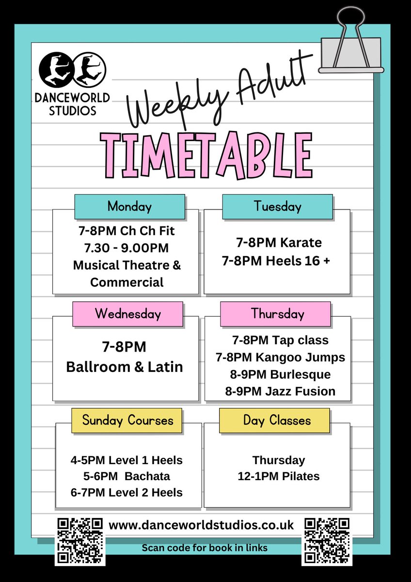 danceworld1's tweet photo. New Adult fitness classes from April 
Book your place https://t.co/mufsf4ZVTO
