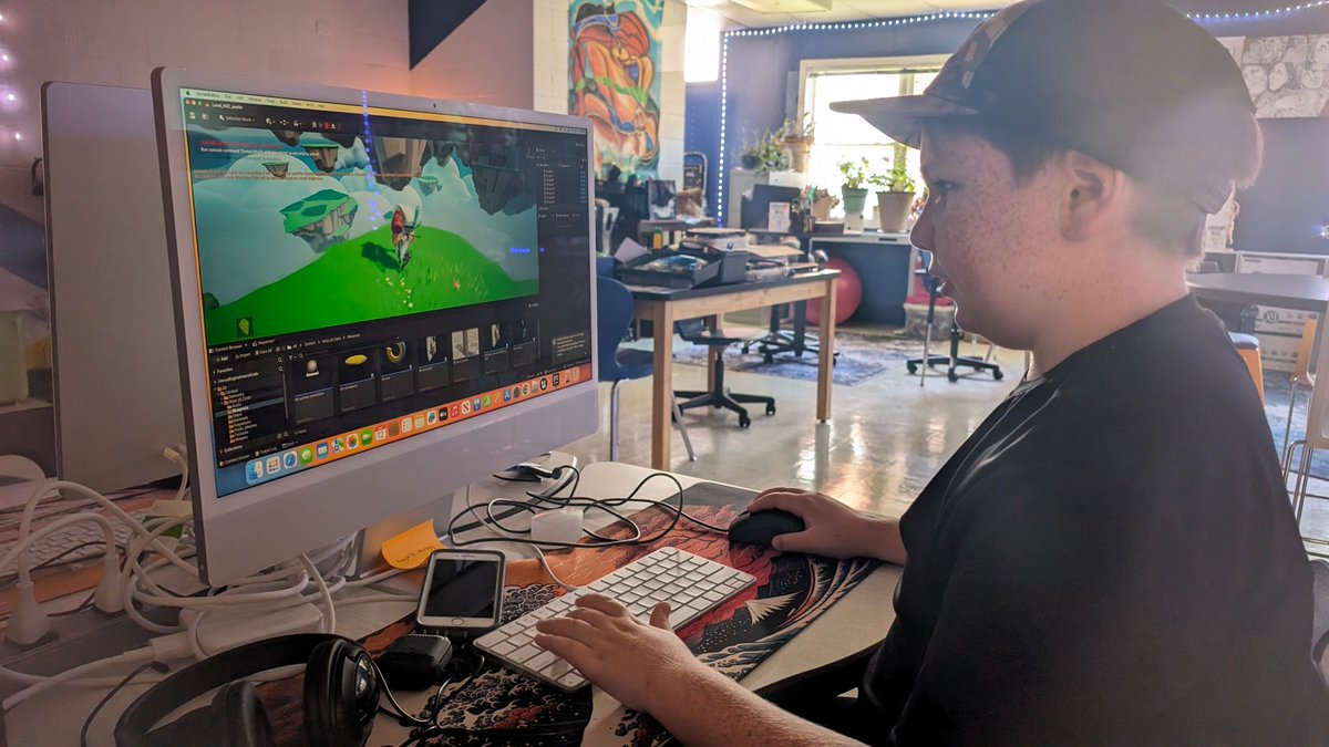 CCSSparkLab's tweet photo. Designing our own games using @EpicGames 's @UnrealEngine is just one of the many things we do in #CCSSparkLab @WeAreSparkNC @OneChatham https://t.co/nmcDFZ29i5