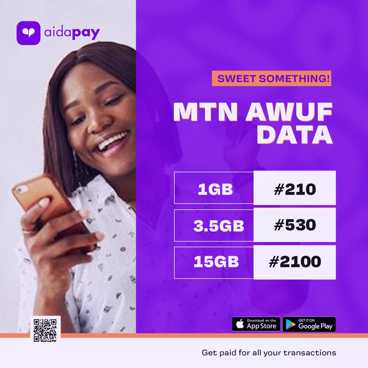 Stay Connected for Less! 📱 Introducing our new affordable data bundle option – MTN AWUF DATA. Go to 'Data Bundle' on the App and click MTN AWUF to purchase. Surf, stream, and share without breaking the bank! #DataSavings #StayConnected #AffordableData #getpaidwithaidapay bsc