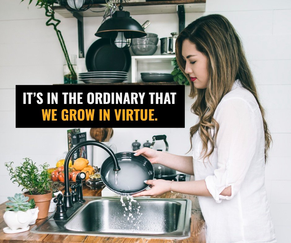 That pile of trash in front of you? The dinner you need to cook but are dreading? That pile of unopened mail? That's where God wants to meet you!