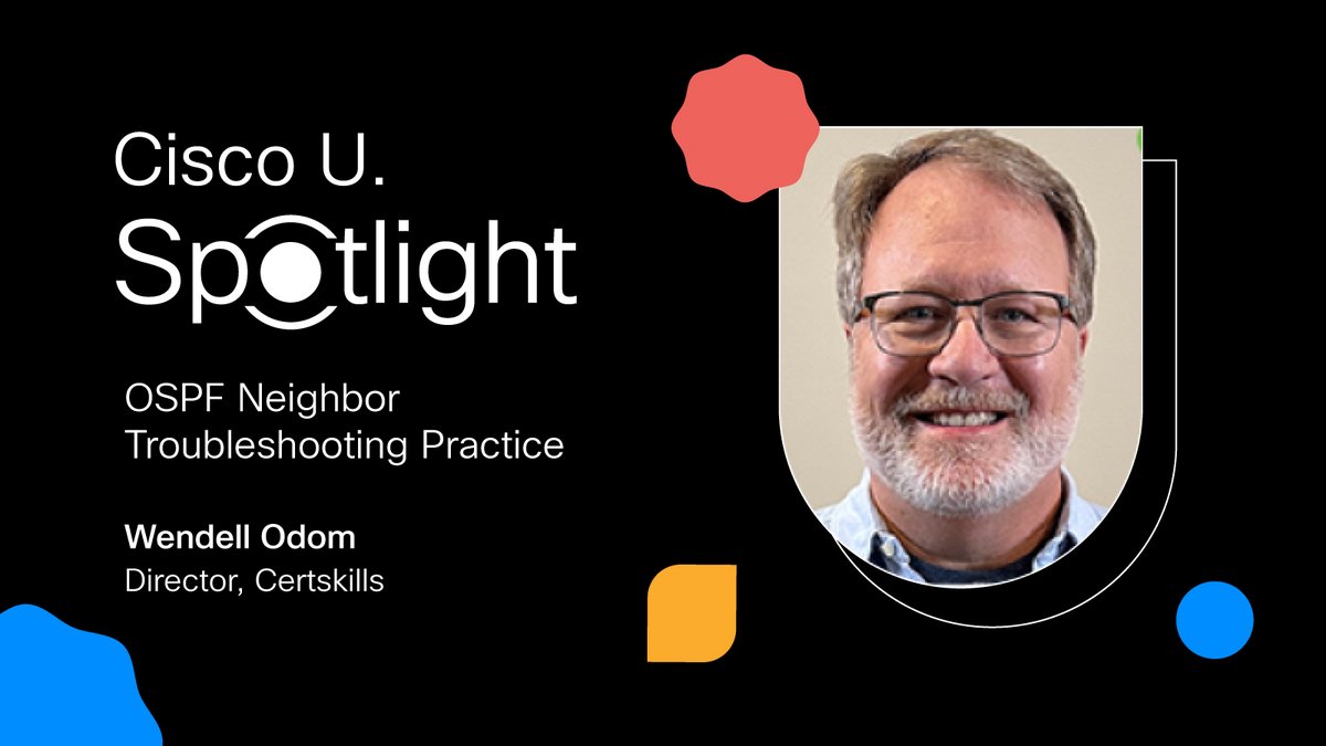 Join me for an OSPF troubleshooting session - plus many others - at the inaugural Cisco U. Spotlight event, April 24th! Free to all. learningnetwork.cisco.com/s/cisco-u-spot…