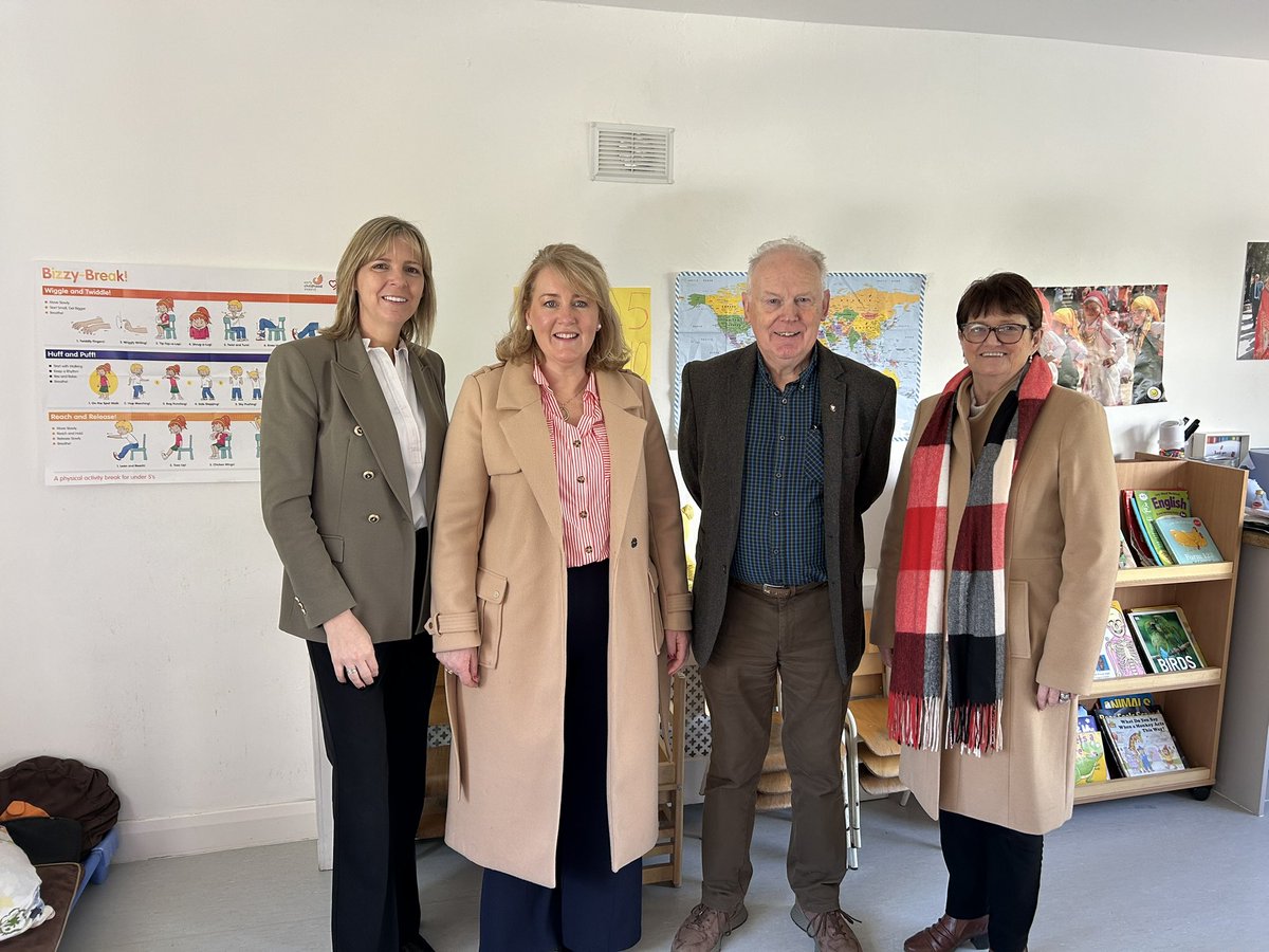 CllrElaine's tweet photo. Had a lovely morning visiting Duleek Community Childcare (Liag Na n’Óg) with Noel Heeney, Marie Daily CEO, and Rachael Grant HR manager from CRANN. We need more community-based childcare initiatives like this one! 🌱 #CommunityChildcare #CRANN #ChildcareMatters https://t.co/lmNkbk0eUX
