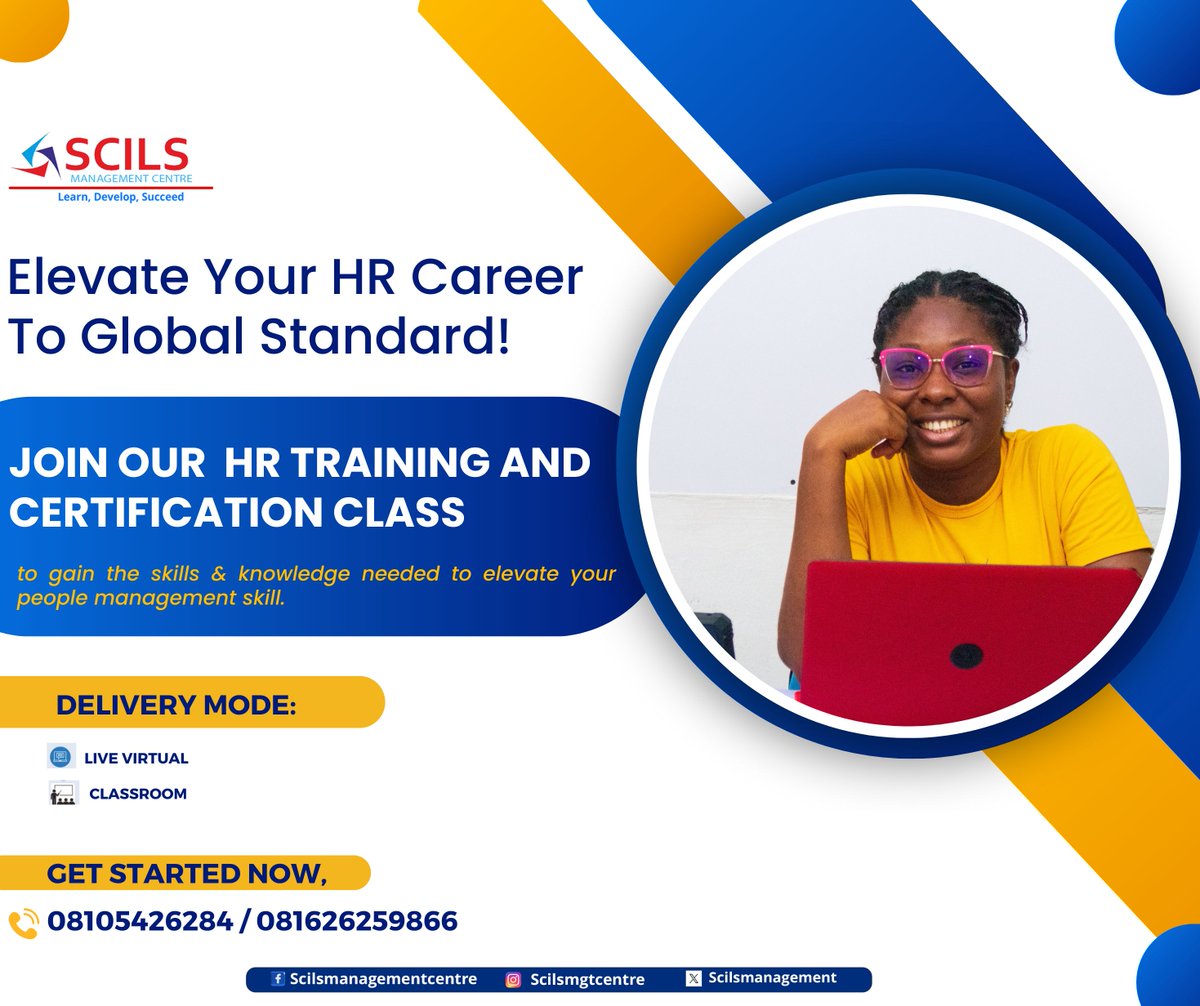 Call/SMS/WhatsApp us at +2348105426284 or +2348162625986

#HumanResources #HRCertification #GlobalHR #CareerGoals #CareerPath #Upskill #LifelongLearning #TalentManagement #GlobalBusiness #SCILS #NigeriaHR