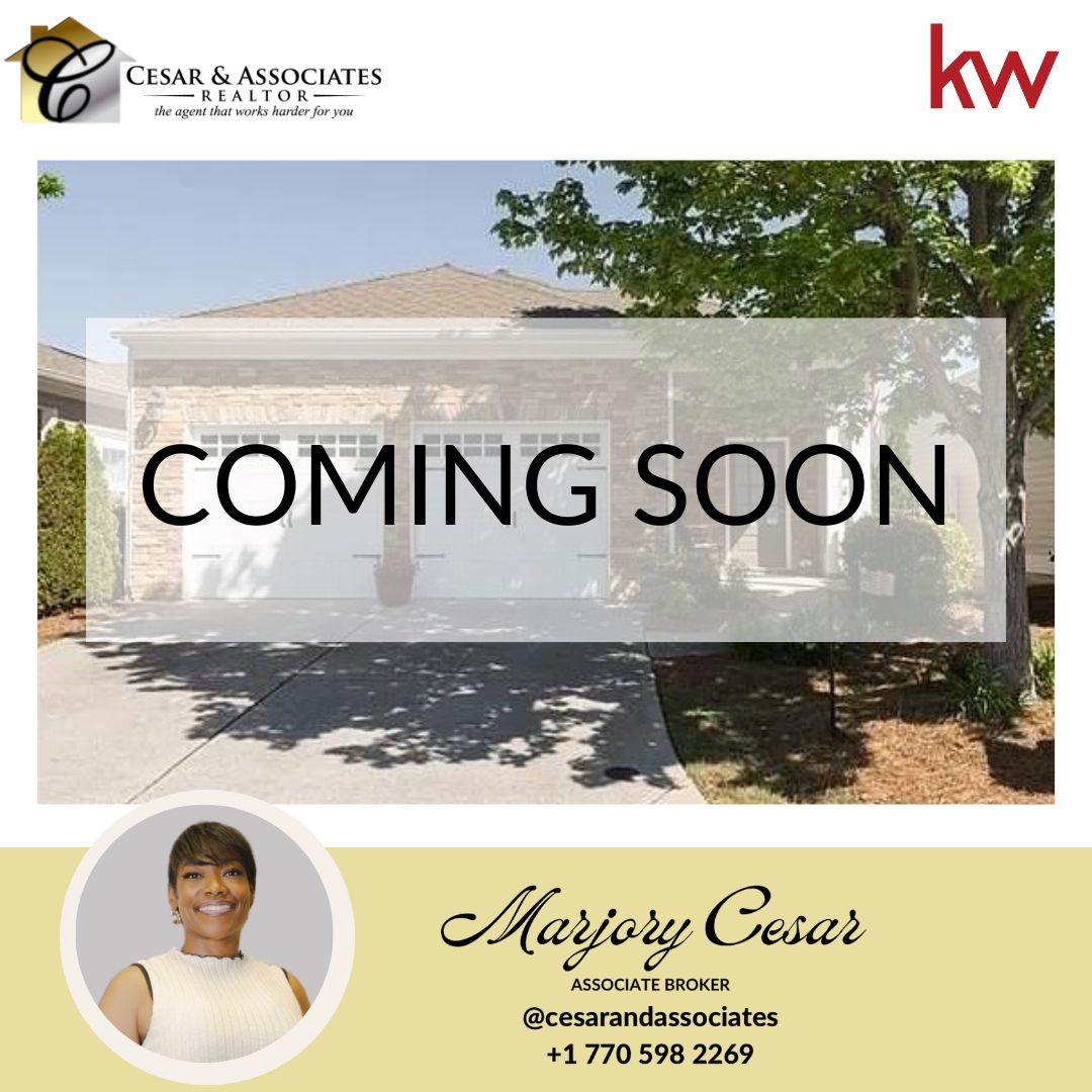 𝐂𝐨𝐦𝐢𝐧𝐠 𝐒𝐨𝐨𝐧! 🏡
Exclusively Marketed by
Cesar and Associates 
📲 +1 770 598 2269
Keller Williams Atlanta North
☎️ +1 770 509 0700
#realestate #realestateagent #kw #atlantarealtors #atlantabroker #broker #atlanta #atlantarealtor #cesarandassociates  #marjorycesar