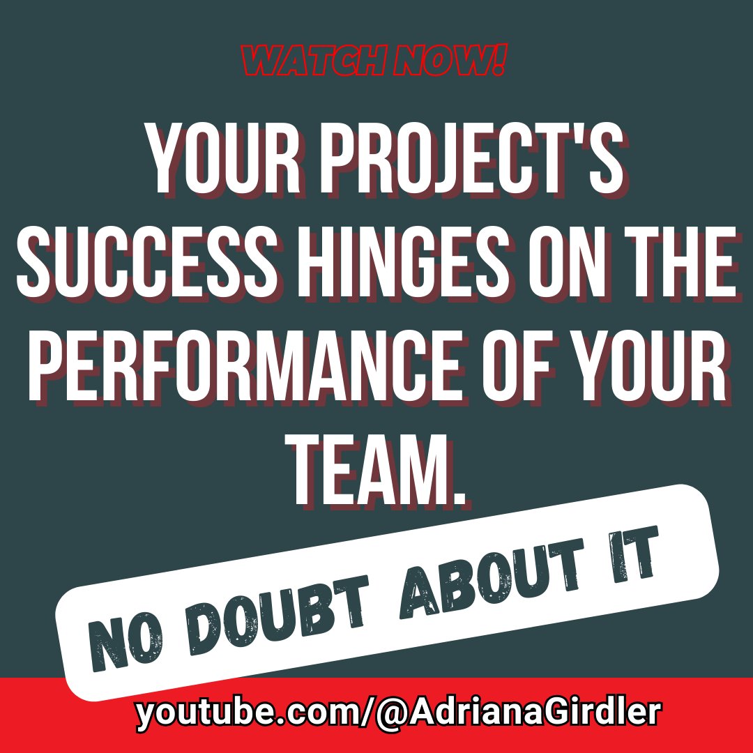 Feel like you’re herding cats and want to start getting the most from your team instead? In this video I’m sharing all my tips for building high-performing project teams: youtu.be/pDgjiGyDzhI