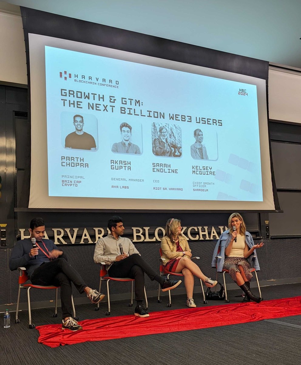 Shardeum at #HBC24 🔥 @HeyMcGuire, Chief Growth Officer at Shardeum Foundation, sharing her expertise in a panel on 'The Next Billion Web3 Users' at @HBSCryptoClub Conference, along with speakers from @BainCapVC, @AvaLabs & @harvard 💪