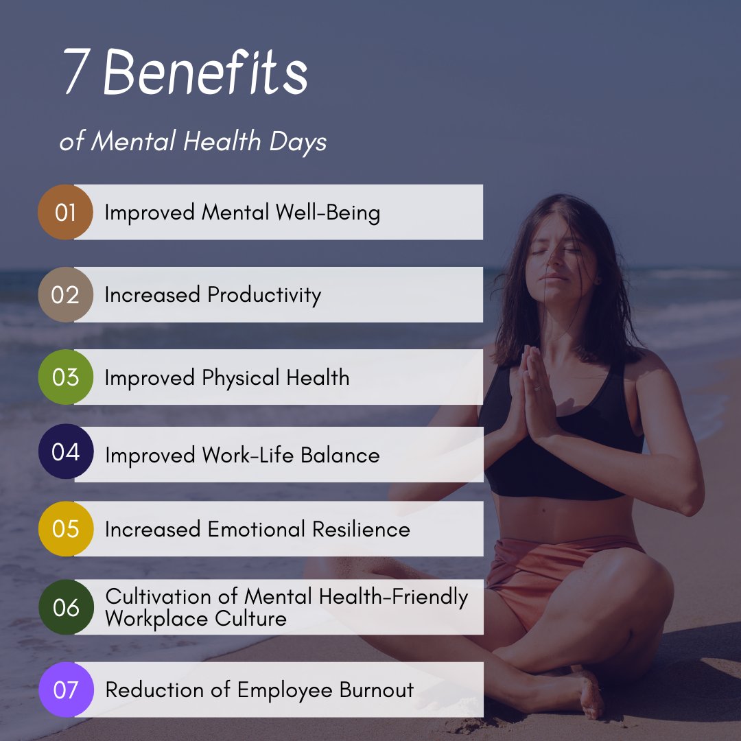 Prioritize your well-being with mental health days. 🧠 Take a break from work and recharge with improved mental well-being and increased productivity. Check out my recent @PsychToday piece!

#MentalHealthAwareness #PsychologyToday #MentalHealth🌟

ow.ly/jzSw50R7Jbp