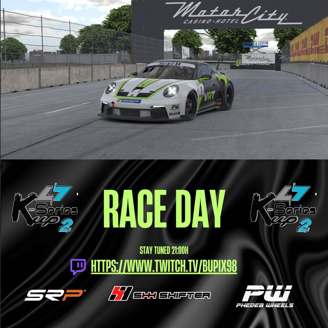 BupiX98's tweet photo. 🏁RACE DAY 🏁

Hoy 2ª carrera de las #kupseries de @ktd_competicion 

Podréis seguirla en directo por mi canal de Twitch y en el Twitch de KTD con una retransmisión con grandes comentaristas!😜

🟣https://t.co/AP0i94r9Gd
🟣https://t.co/Yi8ELliRfW https://t.co/XsDP2HNyOA